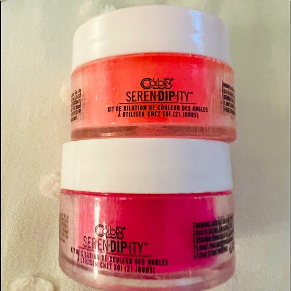 Color club serendipity 21 day no color dip Two colors 1.pink 2.orange only dips - Picture 1 of 5
